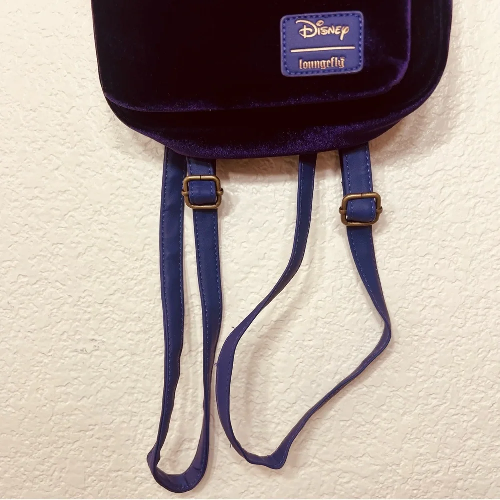 Loungefly Disney Villains Ursula Velvet Mini Backpack Purple